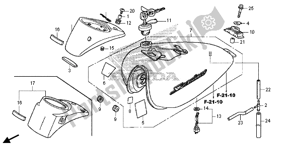 Tutte le parti per il Serbatoio Di Carburante del Honda VT 750 CS 2013