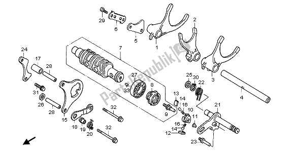 Tutte le parti per il Tamburo Del Cambio del Honda CB 1000F 1996