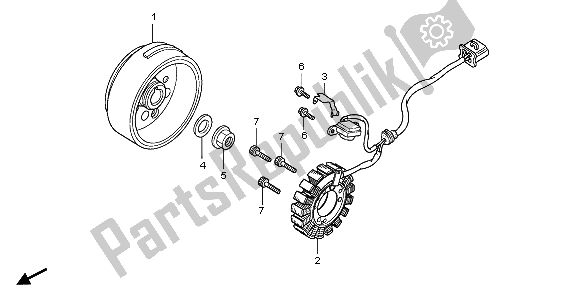 Todas las partes para Generador de Honda CBR 125 RW 2007