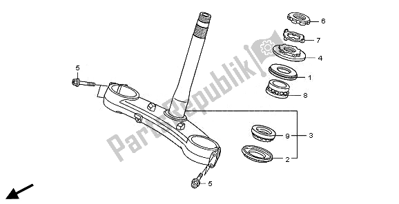 Todas as partes de Haste De Direção do Honda CBR 600 RR 2011
