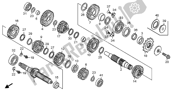 Todas las partes para Transmisión de Honda CRF 250R 2006