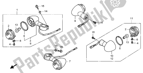 Tutte le parti per il Winker del Honda VT 750C2 2007