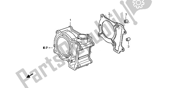 Tutte le parti per il Cilindro del Honda PES 125R 2010