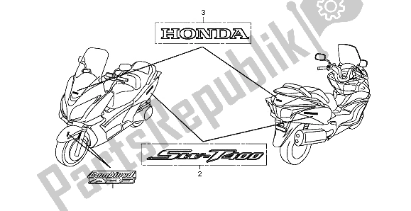 Wszystkie części do Emblemat I Znak Honda FJS 400D 2009