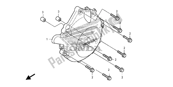 Tutte le parti per il Ac. Coperchio Del Generatore del Honda CB 1000 RA 2013