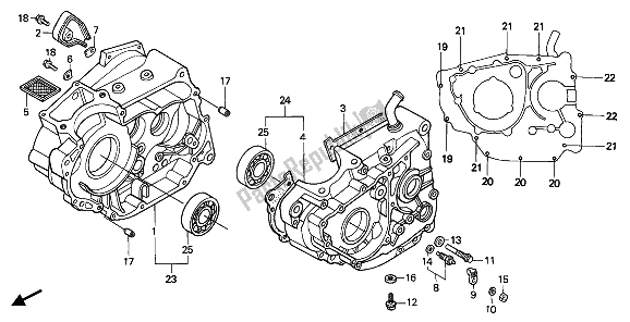 Tutte le parti per il Carter del Honda NX 250 1990