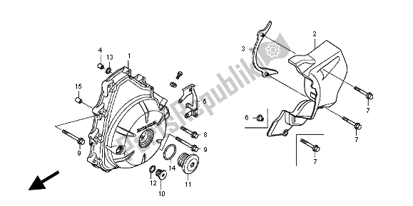 Tutte le parti per il Ac. Coperchio Del Generatore del Honda NC 700X 2012