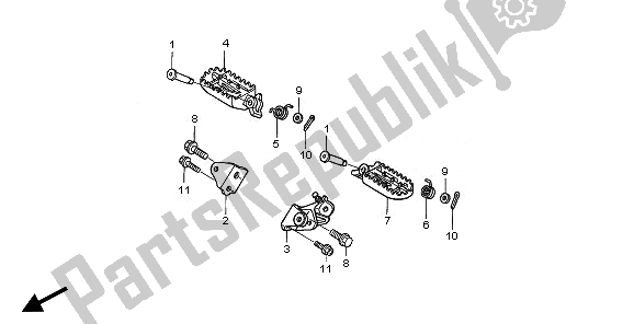 Tutte le parti per il Passo del Honda CRF 450X 2008
