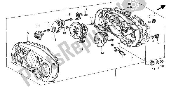 Todas las partes para Metro (mph) de Honda CBR 1100 XX 1997