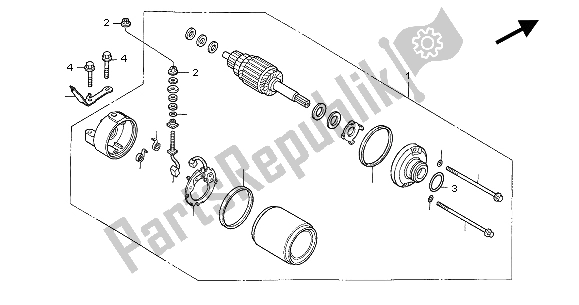 Todas las partes para Motor De Arranque de Honda CBR 1000 RR 2004