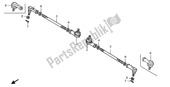 Tutte le parti per il Tirante del Honda TRX 500 FA Foretrax Foreman 2007