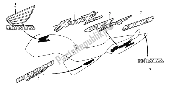 Toutes les pièces pour le Marque du Honda CB 900F Hornet 2003