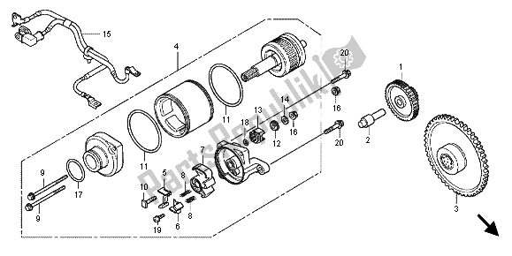 Tutte le parti per il Motore Di Avviamento del Honda SH 150 2012