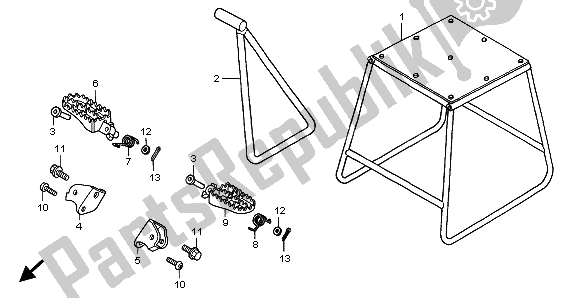 Tutte le parti per il Stand & Step del Honda CR 125R 2001