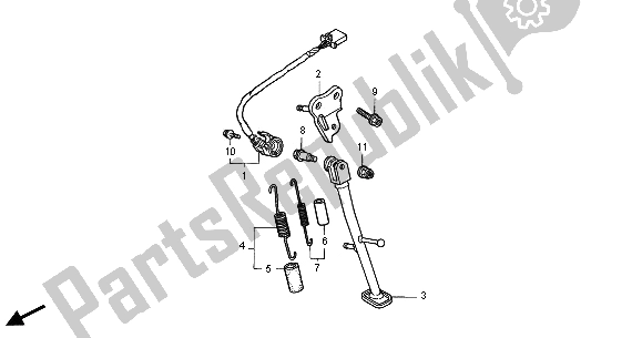 All parts for the Stand of the Honda CBR 900 RR 2001