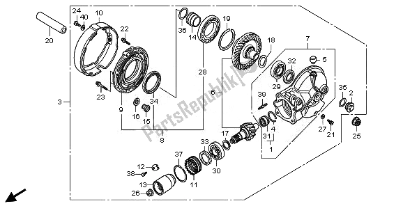 All parts for the Final Driven Gear of the Honda VT 750C2B 2011