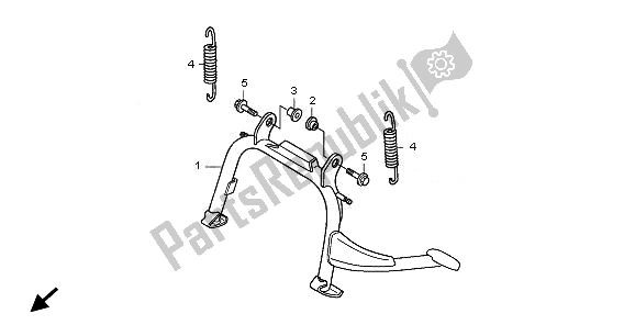 All parts for the Stand of the Honda SH 150S 2011