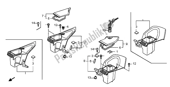 Todas las partes para Bolsillo De Carenado de Honda NT 700 VA 2008