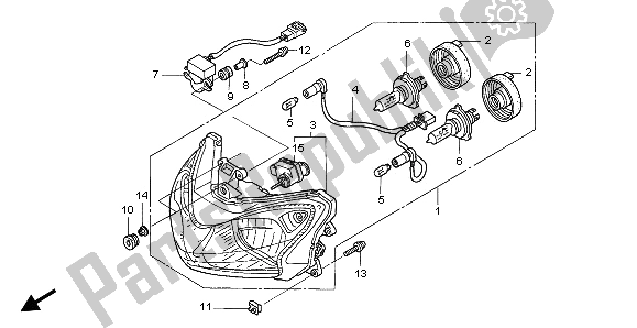 Todas las partes para Faro (eu) de Honda ST 1300 2002