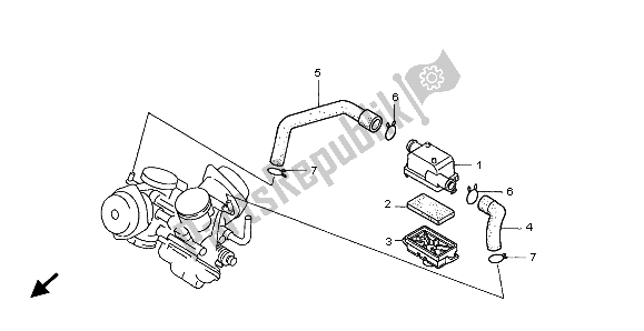 Todas las partes para Filtro De Aire Sub de Honda VT 1100C3 1998