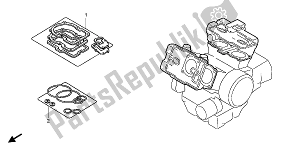 All parts for the Eop-1 Gasket Kit A of the Honda VFR 800 2007