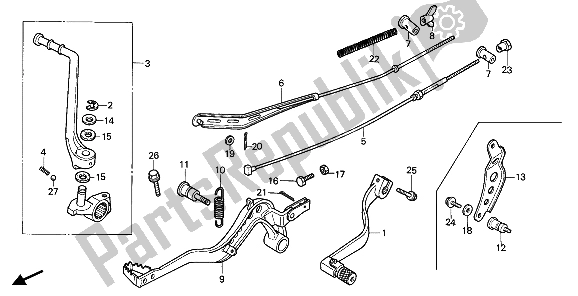 Todas las partes para Pedal de Honda CR 80R 1987