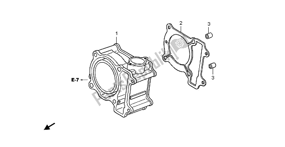 All parts for the Cylinder of the Honda PES 125R 2012