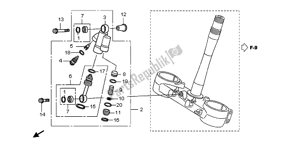 Todas as partes de Amortecedor De Direção do Honda CRF 250R 2011