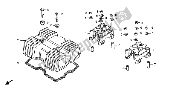 Todas las partes para Cubierta De Tapa De Cilindro de Honda CMX 250C 1996