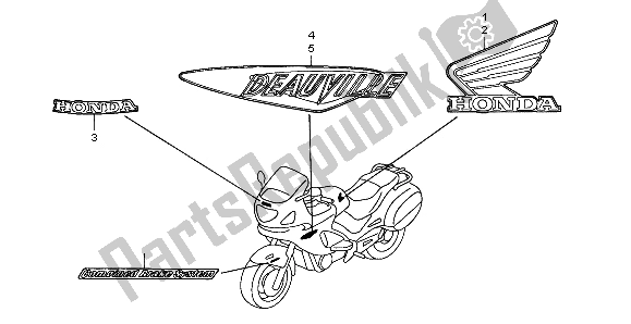 Tutte le parti per il Marchio del Honda NT 650V 1999