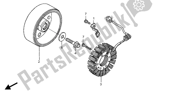 All parts for the Generator of the Honda CBF 600S 2005