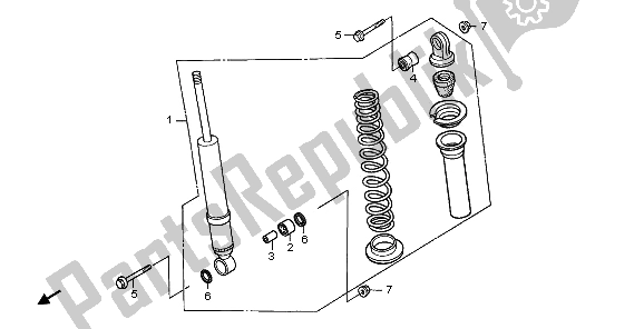 All parts for the Front Cushion of the Honda TRX 450 FE Fourtrax Foreman ES 2003