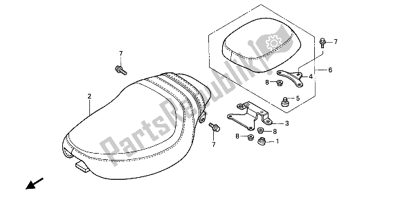 All parts for the Seat of the Honda VF 750C 1993