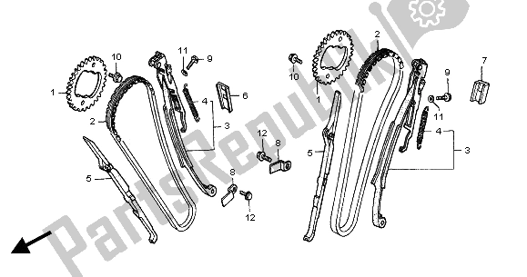 All parts for the Cam Chain & Tensioner of the Honda XRV 750 Africa Twin 2000