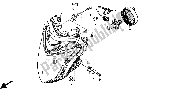 Todas las partes para Faro de Honda CB 500F 2013