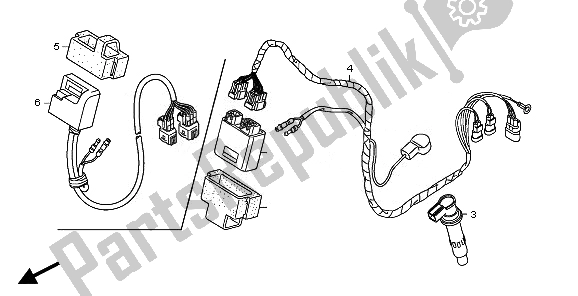 All parts for the Wire Harness of the Honda CRF 250R 2008