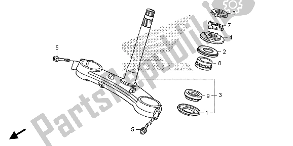 All parts for the Steering Stem of the Honda CBR 600 RA 2013