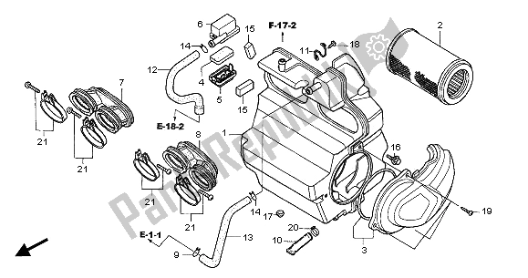 Todas las partes para Filtro De Aire de Honda CB 600F Hornet 2006