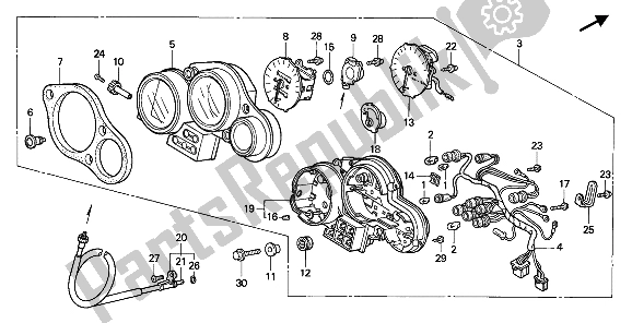 All parts for the Meter (kmh) of the Honda CBR 900 RR 1992