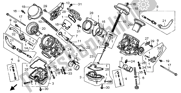 Todas las partes para Carburador (componentes) de Honda XRV 750 Africa Twin 1999
