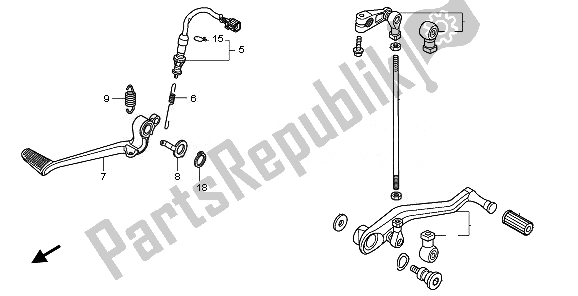 Todas las partes para Pedal de Honda VFR 1200 FDA 2010