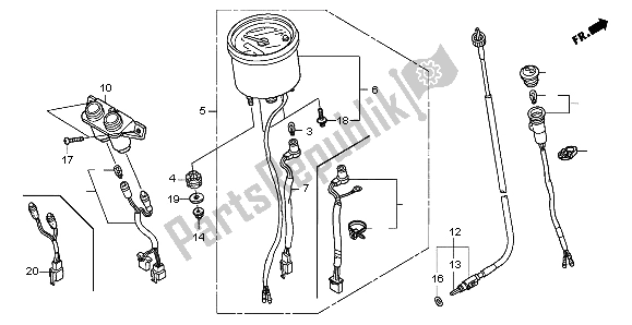 Alle onderdelen voor de Meter (mph) van de Honda NPS 50 2007