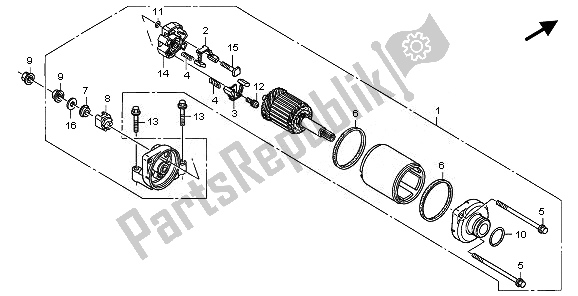Todas las partes para Motor De Arranque de Honda CBR 600 RR 2010