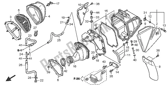 Tutte le parti per il Filtro Dell'aria del Honda CRF 450X 2005