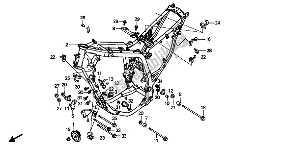 All parts for the Frame Body of the Honda XRV 750 Africa Twin 1992