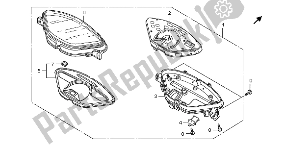 All parts for the Meter (mph) of the Honda ANF 125 2012