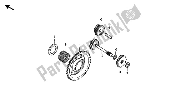 All parts for the Starting Gear of the Honda TRX 450 FE Fourtrax Foreman ES 2004