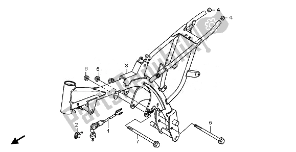 Tutte le parti per il Corpo Del Telaio del Honda CRF 70F 2008