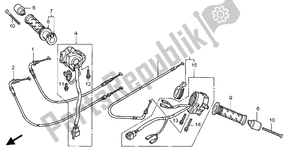 Alle onderdelen voor de Schakelaar & Kabel van de Honda CBR 1100 XX 2002