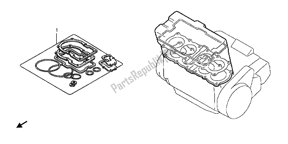 All parts for the Eop-1 Gasket Kit A of the Honda CBF 1000F 2012